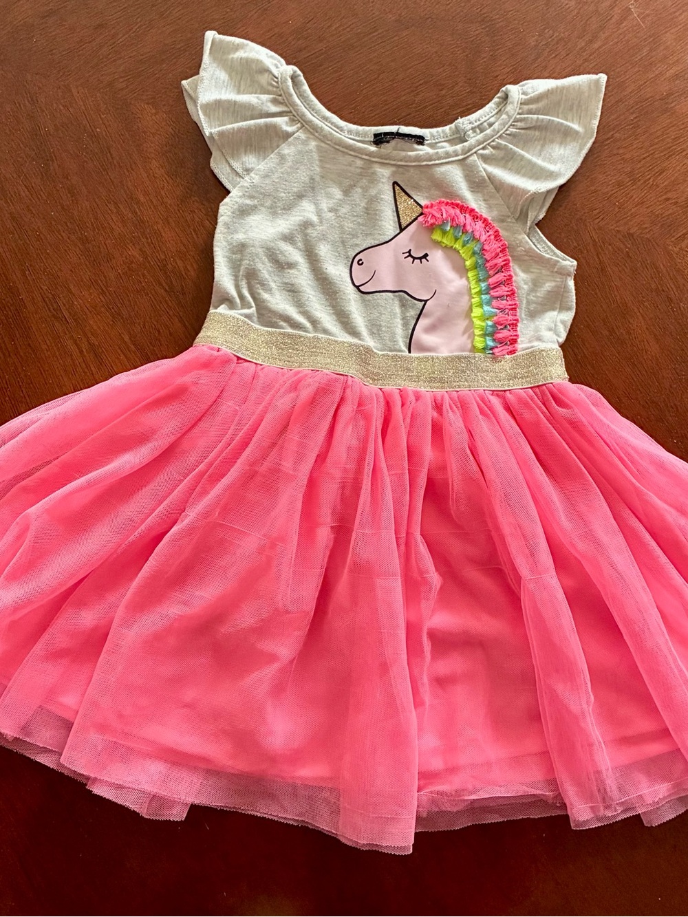 Unicorn Tulle Dress with Pink Skirt Cat and Jack 3T